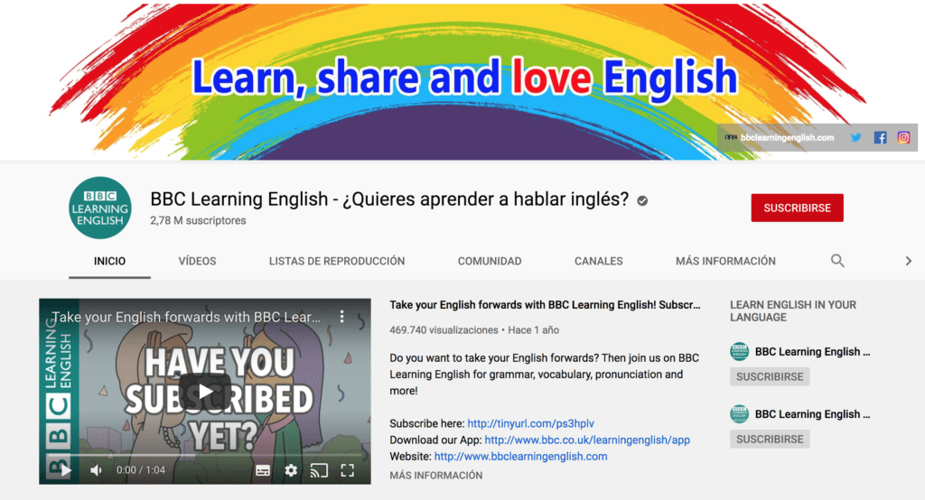 Vídeos Para Aprender Inglés En Youtube Los Mejores 10 Canales 0772