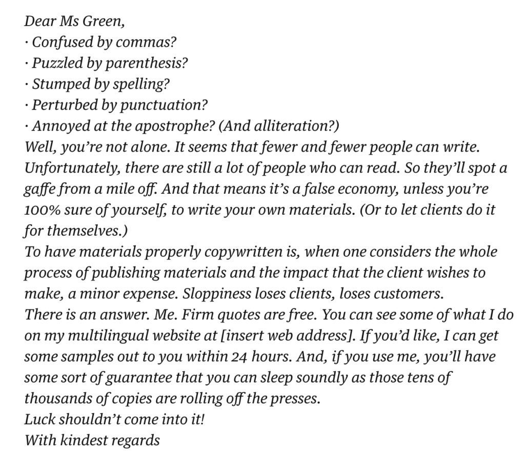 carta de presentación creativa